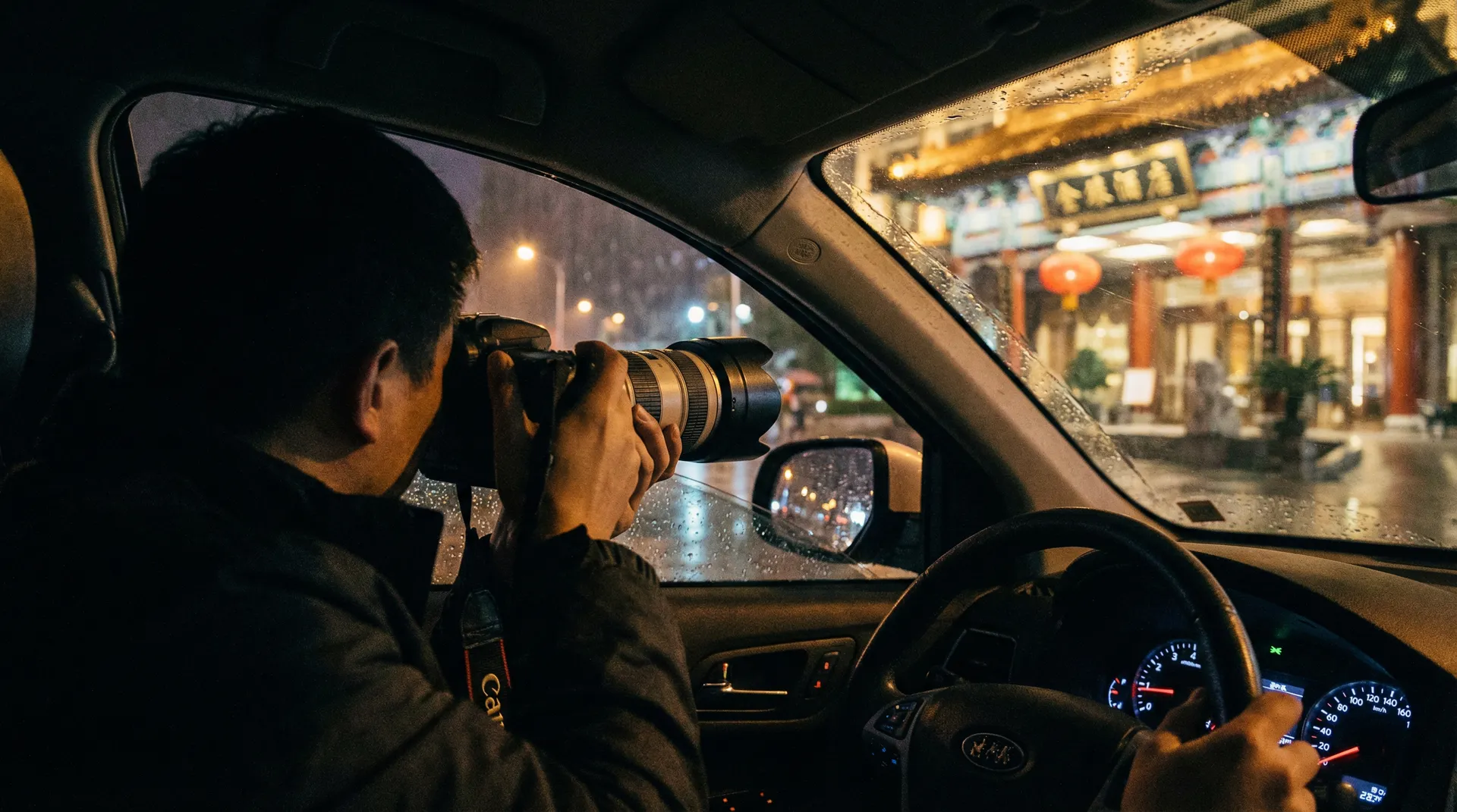 五一吃瓜 - 记者深夜跟踪拍摄明星行踪